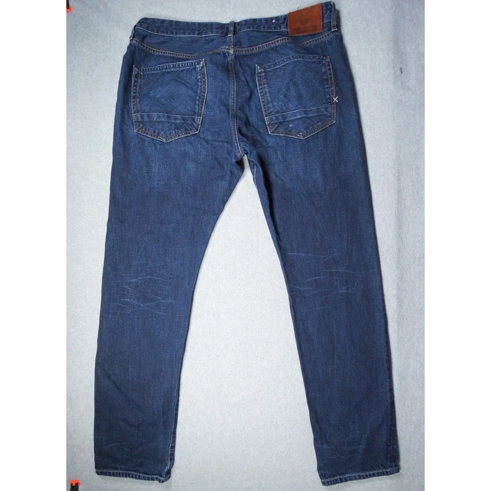 Scotch & Soda Jeans Mens 36x34 Blue Slim Straight Stretch Denim Pants Ralston